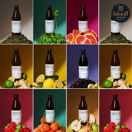 Raw Kombucha 12 Flaschen mit Falstaff Auszeichnung