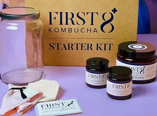 FIRST8 Kombucha Starter Set | inklusive Kombucha Pilz (SCOBY) und 300ml Starterkultur FIRST8 Manufaktur GmbH