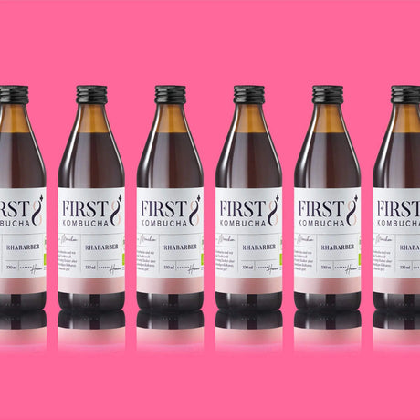 FIRST8 Raw Kombucha | RHABARBER | Bio | 6 x 330ml FIRST8 Manufaktur GmbH