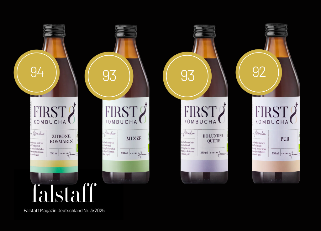 Falstaff Auszeichnung FIRST8 Kombucha