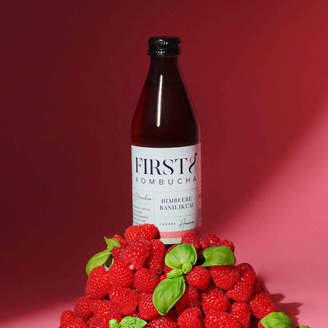 FIRST8 Raw Kombucha | HIMBEERE BASILIKUM | Bio | 6 x 330ml FIRST8 Manufaktur GmbH
